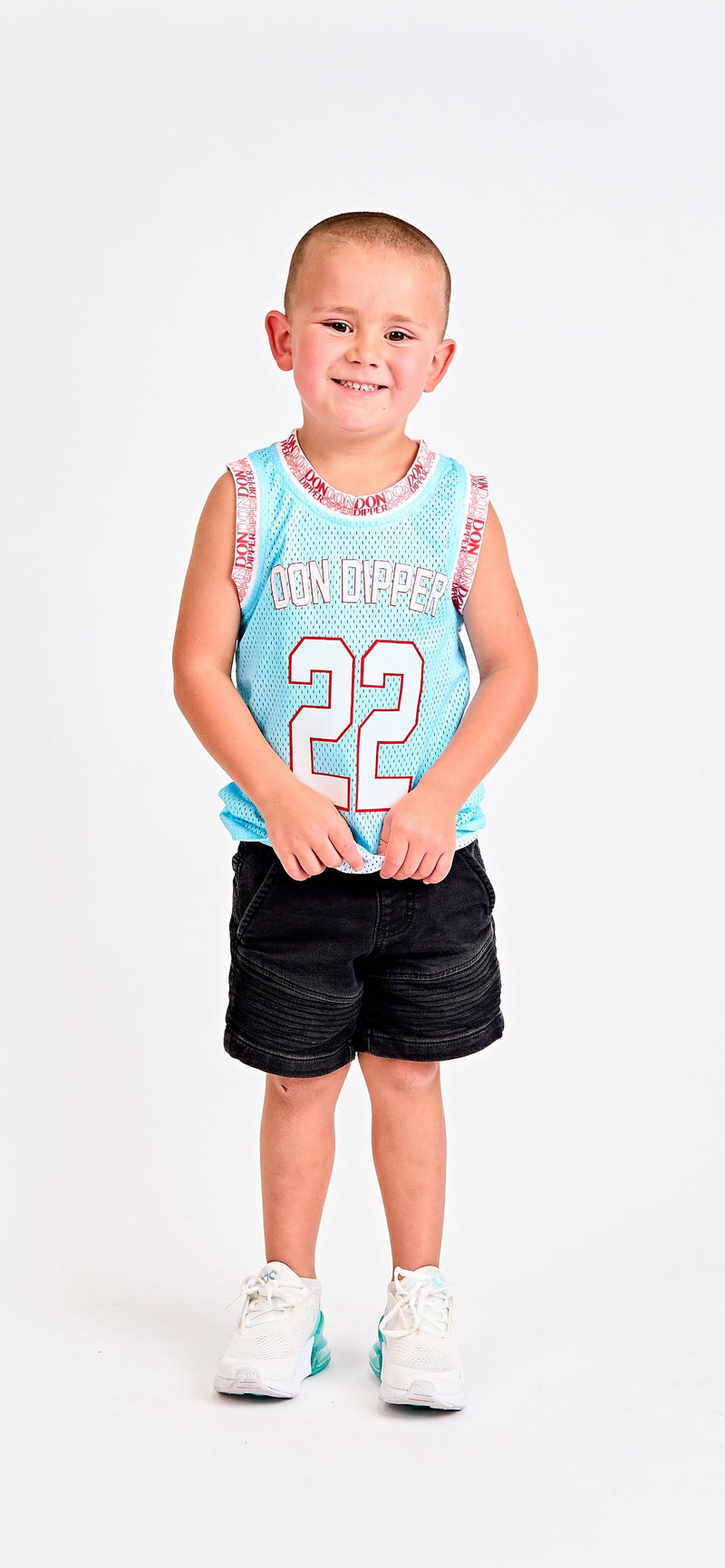 Don Dipper 22 Baby Blue Kids Jersey